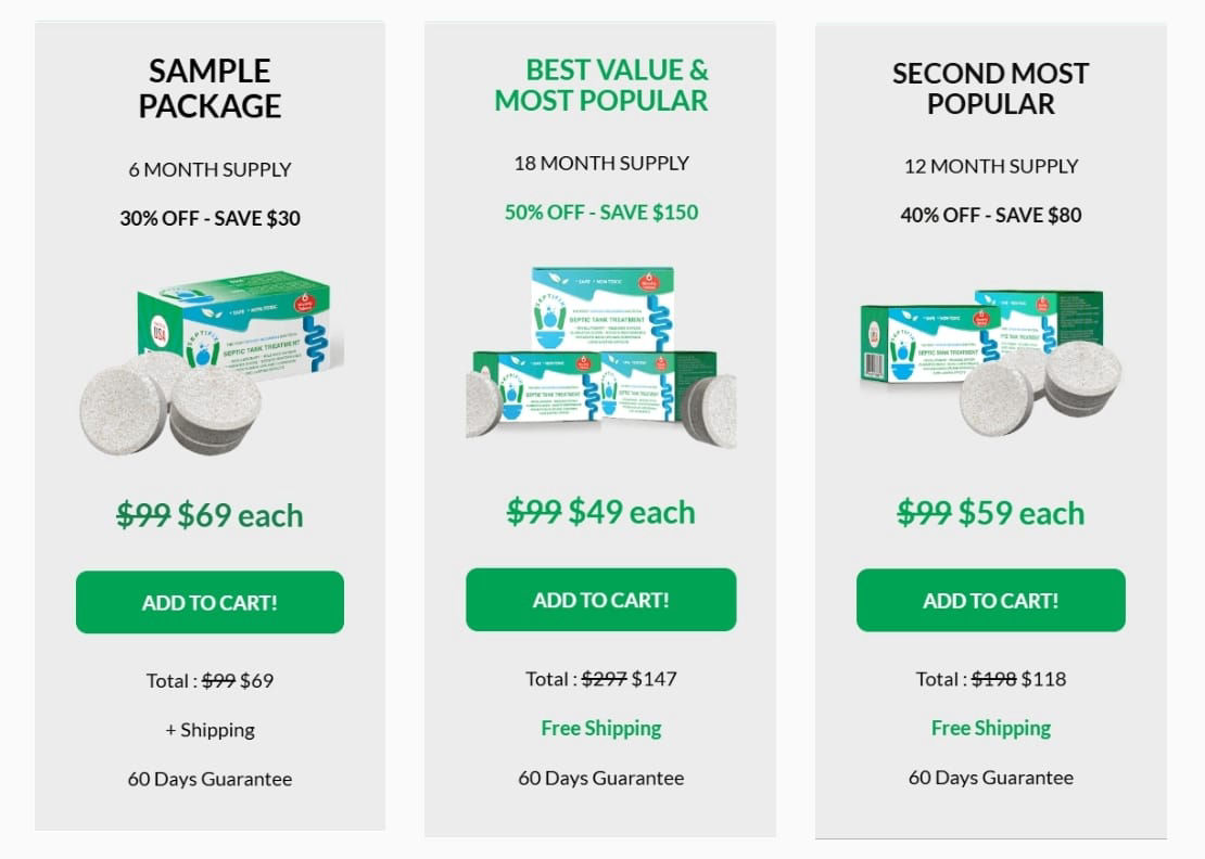 Septifix Pricing
